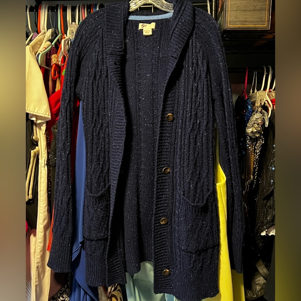 SO Midnight Blue Knit Sweater